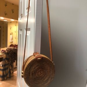 Brown Straw Purse